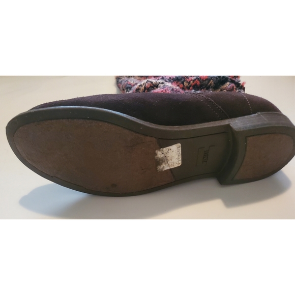 Toms Serra Slouchy Sweater Knit Suede Boots Sz 8 - Picture 8 of 10